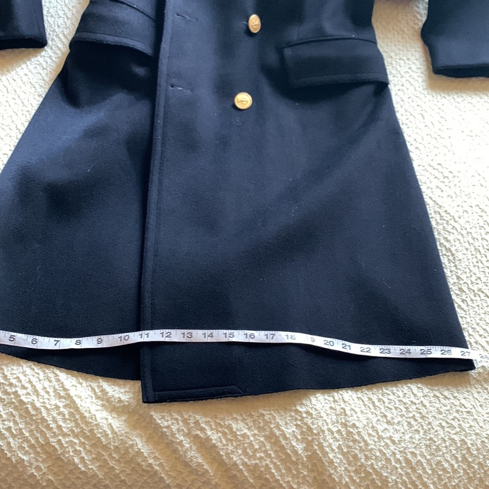 Vintage Navy Military Double Breasted Wool Coat - Picture 16 of 17